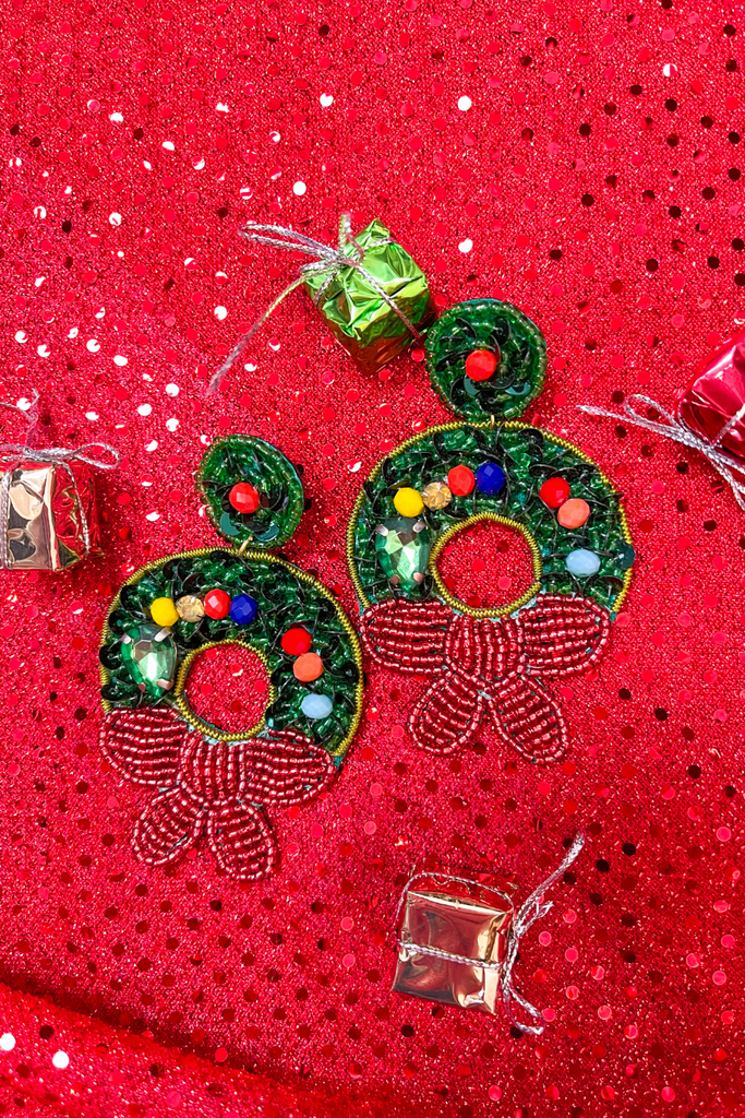 Winter Lane Wreath Earrings