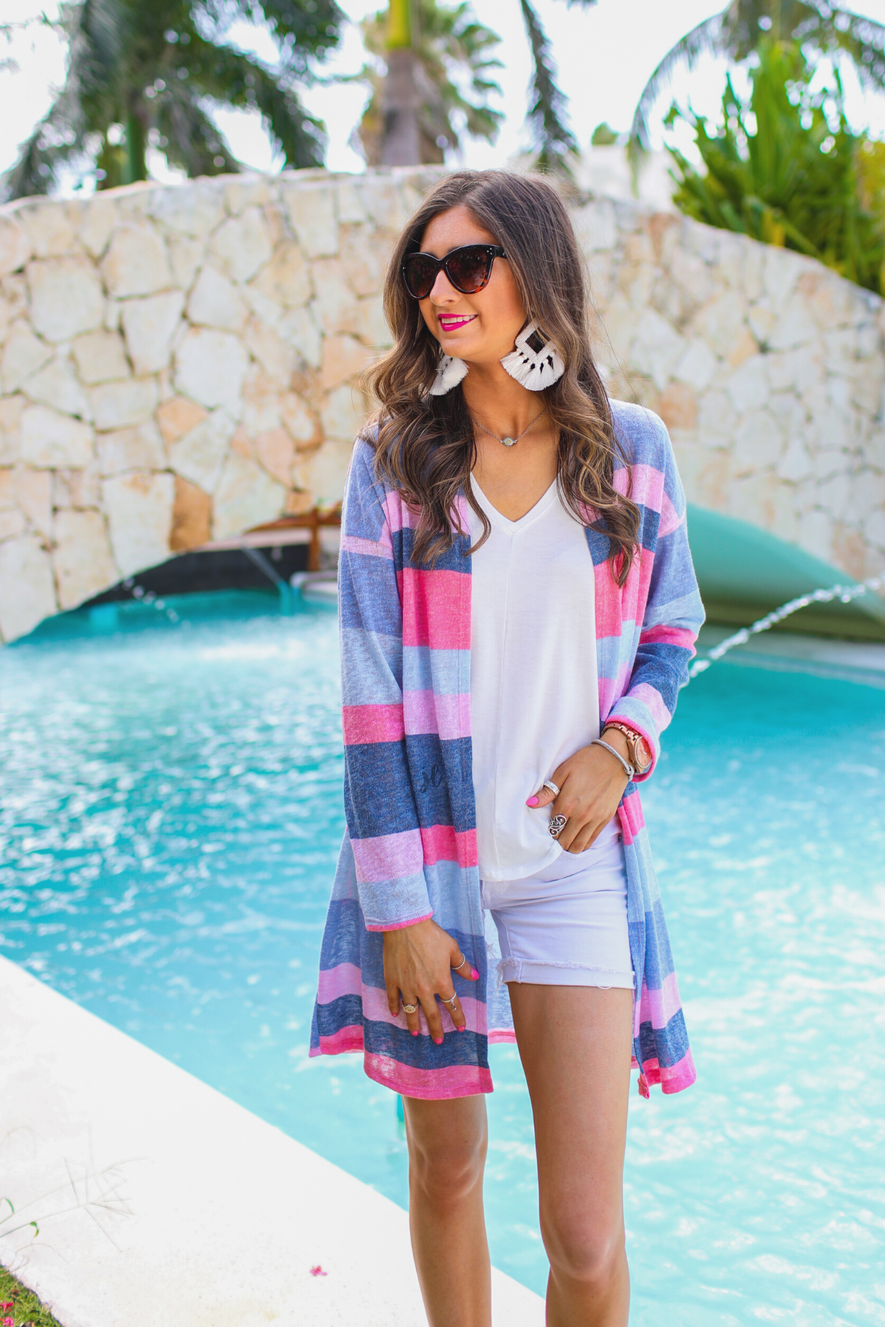 Yacht Club Striped Cardigan