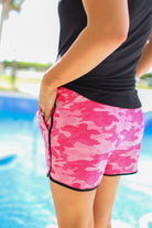 On the Hunt Pink Camo Drawstring Everyday Shorts PINK (Darby)